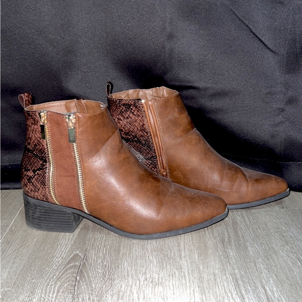 Brown booties